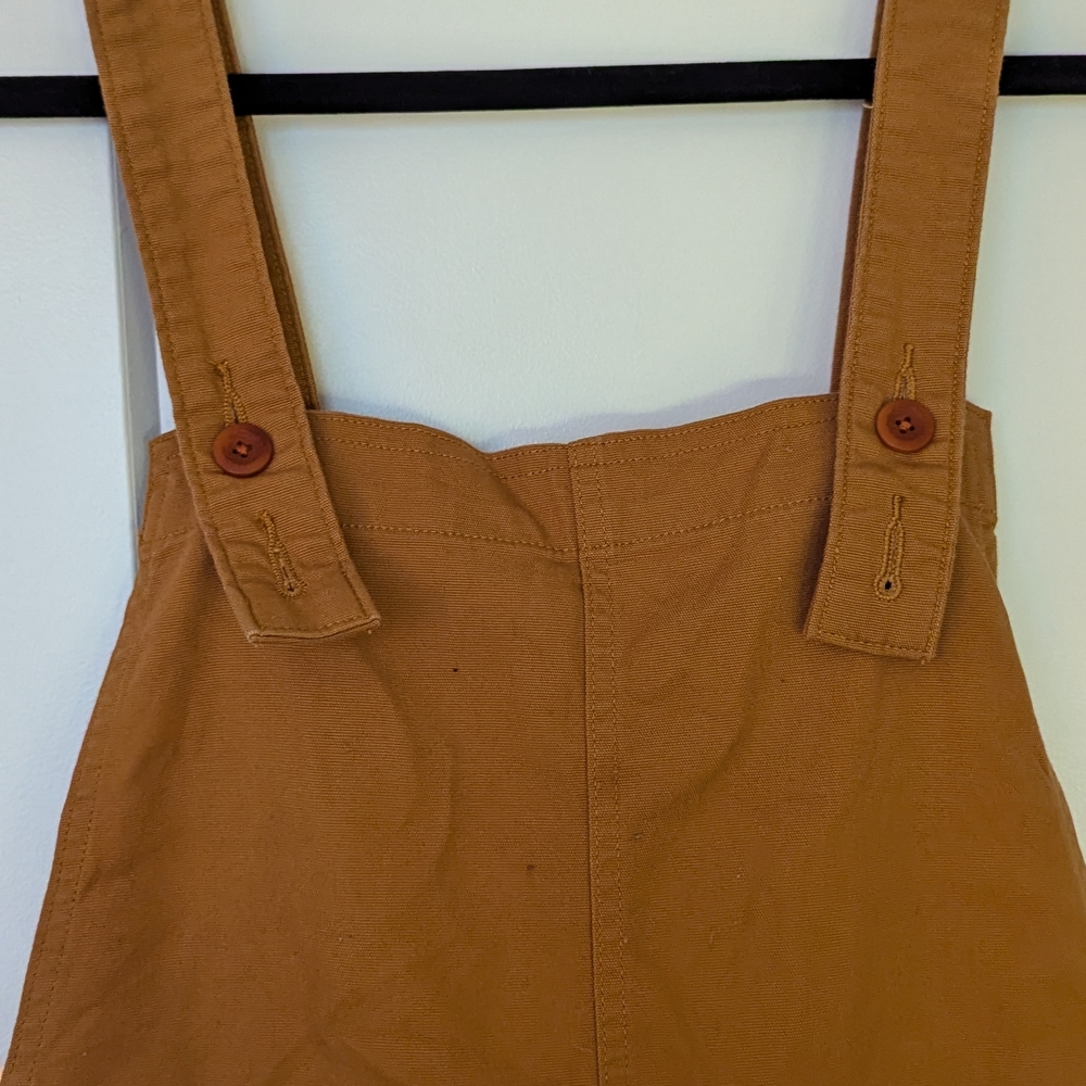 Brown Button Strap Dress